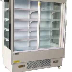 Quality Upright Commercial Glass Door Display Freezer Sliding 2 Door Fan Cooling wholesale