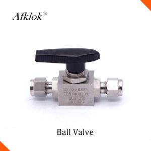 Quality SS 316 Hose Connector Stainless Steel Tube Fittings 2 Way High Pressure Ball Valve wholesale