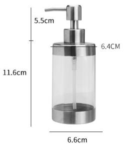 Quality 350ml stainless steel and glass liquid soap dispensers Kitchen Sink and Bathroom Soap Dispenser wholesale