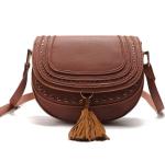 2016 spring new shoulder bag rivets tassel handbag
