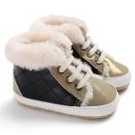 New fashion PU Leather sports Gold 0-2 years boy Outdoor walking baby boots
