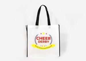 Quality 80 GSM Eco Friendly Recyclable Tote Bag , Non Woven Tote Bags Color Silk Screen Printing wholesale