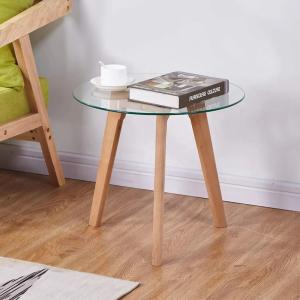 China Customizable Modern Glass Coffee Table Exquisite Matching Glass Round Table on sale