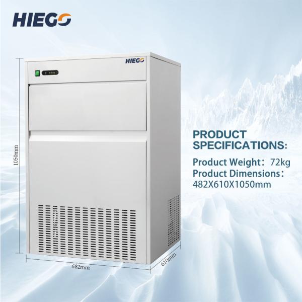 Commercial Nugget Ice Machine Portable 100kg Air Cooling Bullet Ice Maker For