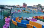 Fiberglass Kids Commercial Water Play Equipment With Slides Fade Resistant