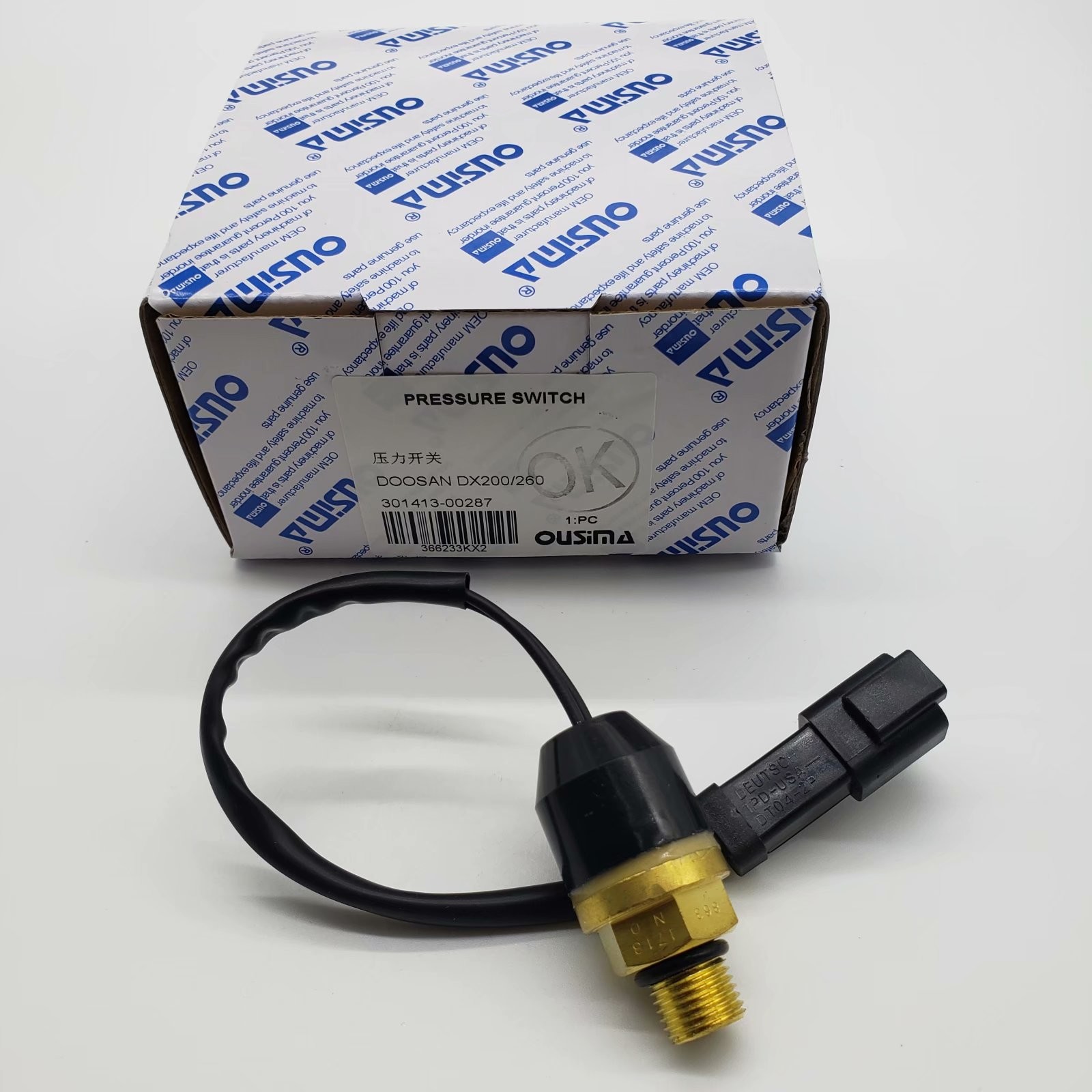 OUSIMA Pressure Switch Sensor 301413-00287 For Doosan Excavator DX200 DX260