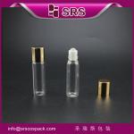 5ml mini glass roll on bottle with steel for essential oil ,luxury glass bottle