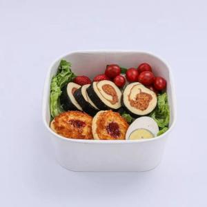 Quality 1400ml Square Lunch Bento Box Disposable Takeaway Paper Salad Bowl wholesale