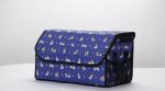 Cartoon Blue Folding Trunk Bag , Car Seat Back Organizer Storage Bag High