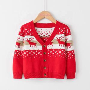 Quality New Autumn Winter Children clothing Sweater Round Neck kids clothes Knit Christmas Sweater For Little Girls Boys wholesale