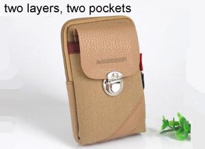 Quality Male wear belt multi-function vertical canvas Mobile phone bag wholesale
