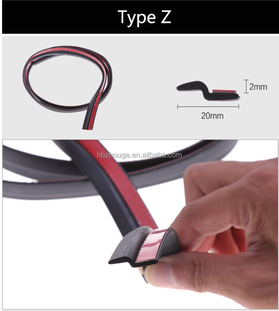 Customizable EPDM Rubber Soundproofing Car Door Sealing Strips for Weather Protection