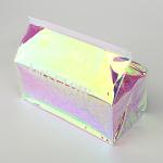 White Zipper Transparent Makeup Cosmetic Holographic PVC Bag