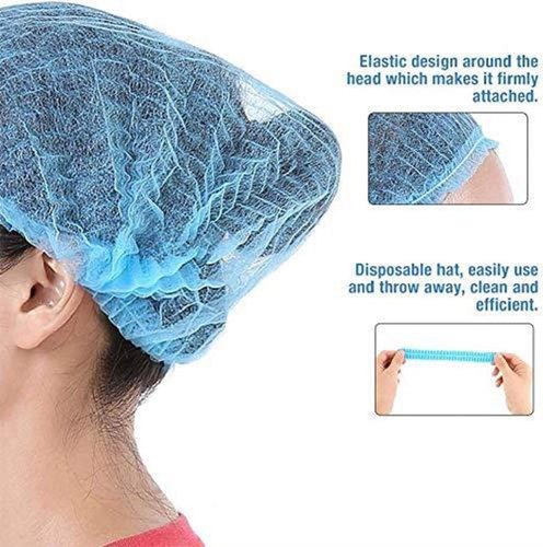 S&J High Quality Premium Disposable pp Non woven Medical Bouffant Mob Clip Cap with Elastic Strip