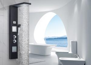 Quality ROVATE 304 Stainless Steel Wall Mount Shower Panel With Body Shower Jets wholesale