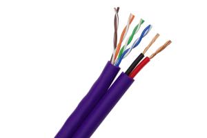 Quality UTP CAT5E 24 AWG Bare Copper with 2 Core Bare Copper Power IP Camera Cable wholesale