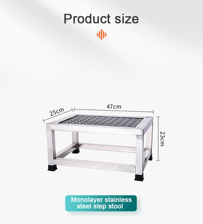 Cheap And Strong Stainless Steel Foot Step Stool 1 Step