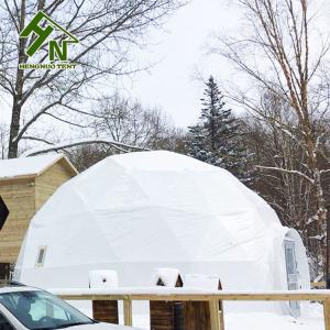 Quality Winter White Outdoor Glamping Hotel Geodesic Dome Tent For Sale wholesale