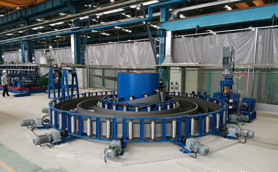 Horizontal Spiral Strip Accumulator For Tube Mill Steel Pipe Making Machine