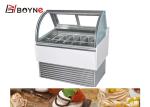 R134a Cake Display Case Milk Tea Shop Ice Cream Display Freezer