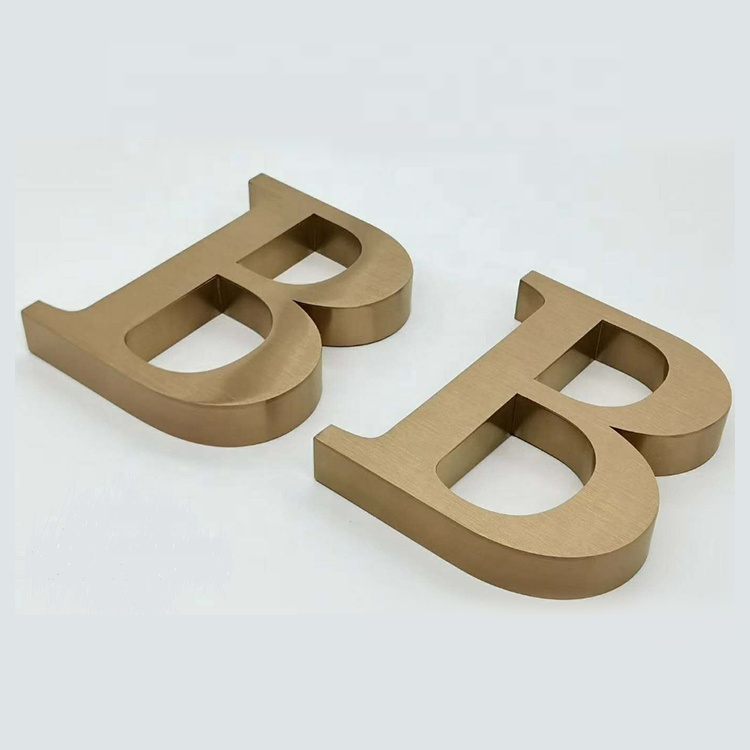 Vintage Large Non-Illuminated 3D Alphabet Metal Letter Signs with 30 C Working Lifetime
