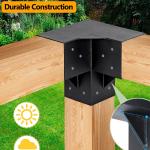 Pergola Kit Elevated Wood Stand Kit Woodwork for 4"x 4" Solid Steel Wooden