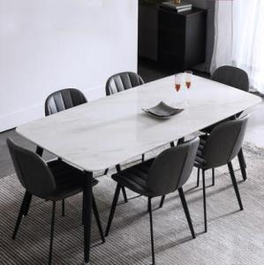 Quality Prevent Scratches Minimalist Marble Dining Table And Chair Combination wholesale