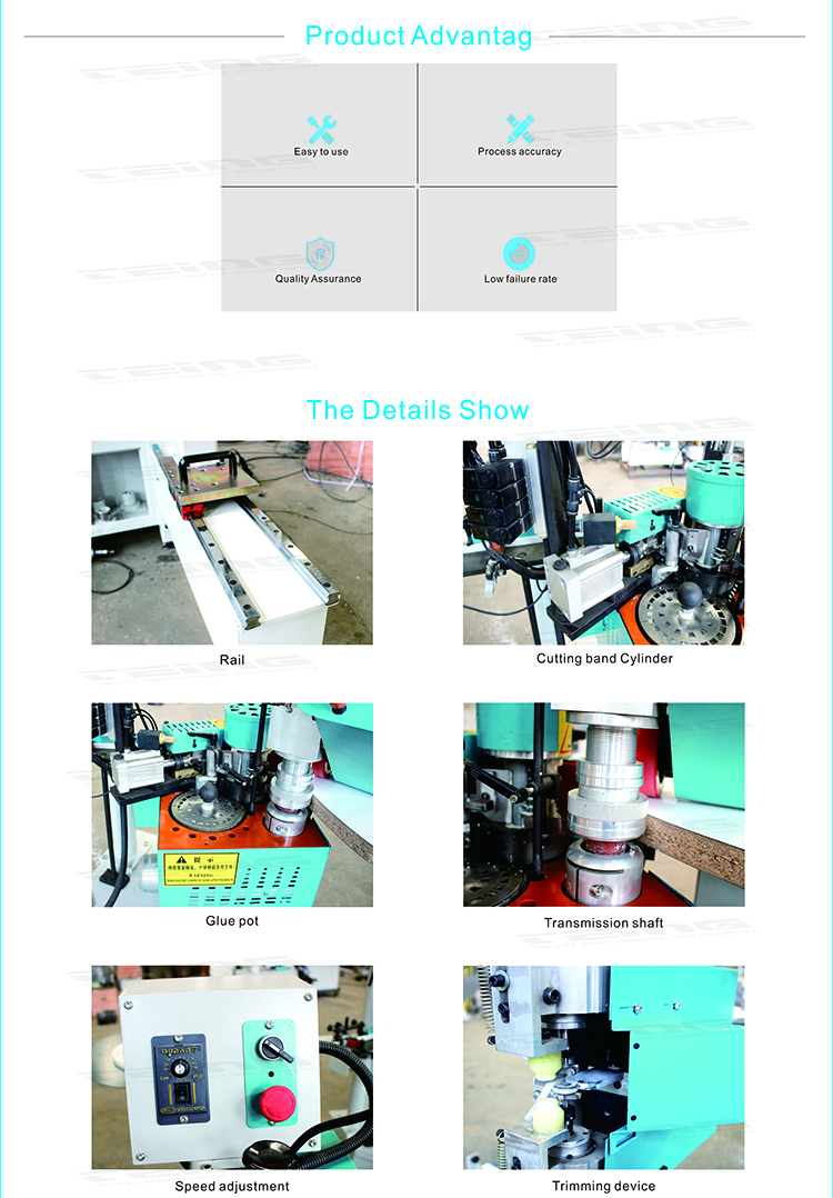Woodworking Pvc Automatic Curve Edge Banding Edgebander Machinery