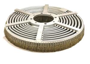 Quality 400mm Diameter Stainless Steel Crimped Wire Spiral Wound Cup Brushes For Wire Processing wholesale