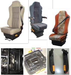 Quality Adjustable Armrest Bus Driver Seat Strong Steel Innner Frame Structure wholesale