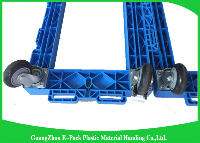 Collapsible Heavy Duty Dolly , Moving Equipment Dolly Plastic Frame With PU Wheels