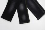 11.4 Oz Black And Black Backside Crosshatch Slub Denim Jeans Fabric