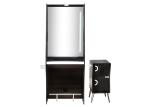 Parlor Furniture Beauty Shop Stations With Chrome Footrest , 77 Inch Height