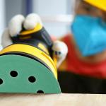 1000 Grit Hook And Loop Sandpaper Green Film Polyetser Sanding Disc