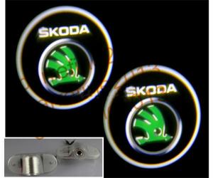 Quality 3D logo ghost shadow light for Skoda Superb octavia Fabia Octavia Roomster wholesale