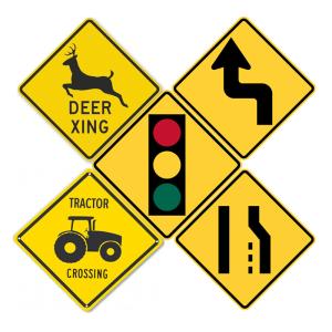Quality Reflective Sheeting Road Sign Traffic Safety Sign Board in Customized Size 10cm-25cm wholesale