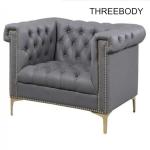 Custom Office Lobby Modern Hotel Furniture Leather Cover Sofa Leisure Chair