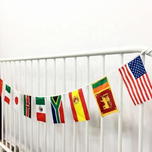 Quality Football Game String Flag Custom Polyester Country Bunting Flags wholesale