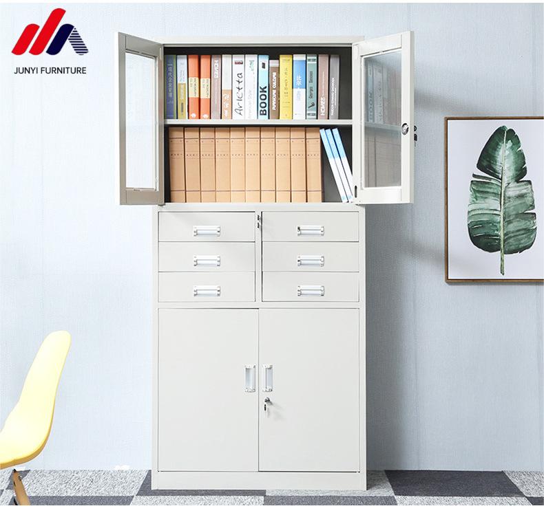 10 Filing Cabinet for Office Metal Cabinet Iron 2 Doors Steel Cupboard File Mesh Cabinet