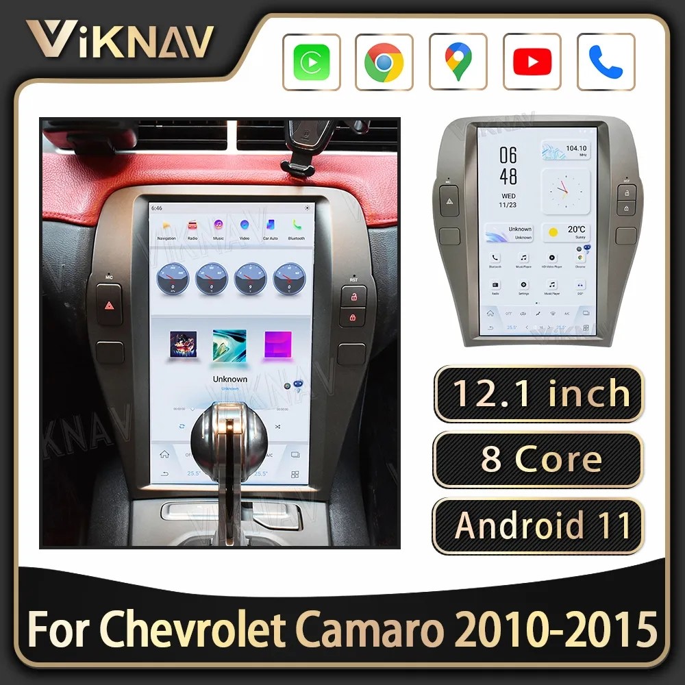 12.1 Inch 8 Core Head Unit For 2010-2015 Chevrolet Camaro GPS Navigation Multimedia Player Android Wireless Carplay 4G