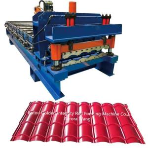 Quality Metal Roof Glazed Tile Roll Forming Machine With 13 Roller Station wholesale