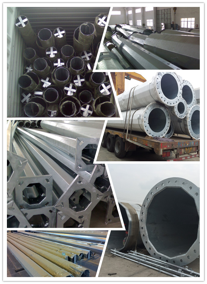 Transmission / Distribution Electrical Steel Utility Poles Polygonal