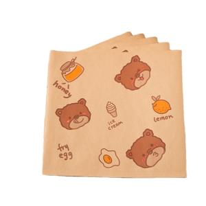Quality Fast Food Hamburger Greaseproof Wrapping Paper Recycled Pulp Material wholesale
