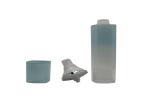 Customized 50ml Blue Acrylic Square Airless Bottle For Cosmetic Packaging