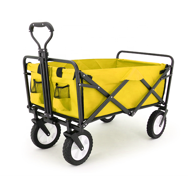 Customised Foldable Wagon Cart Four Wheel Iron Platform Collapsible Utility Wagon