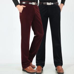 Quality LCBZ Winter Corduroy Men's Trousers Stretch Windproof Warm Closure Type Drawstring wholesale