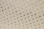 White Cotton Embroidered Lace Fabric 49in Width Breathable Eyelet