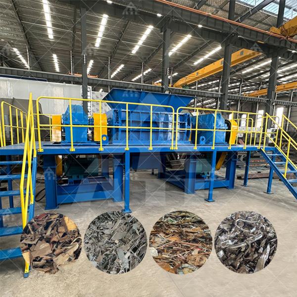 Hydraulic Scrap Double Shaft Waste Metal Steel Iron Recycling Waste Metal