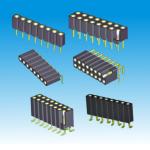 Round 1.27mm Female Header LED Application Long Lifespan High Flatness