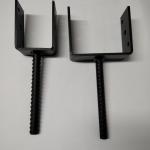 U Type Pergola Brackets Foot Shaped Galvanised 4mm Thick 4 Inch X 4 Inch X 2.3
